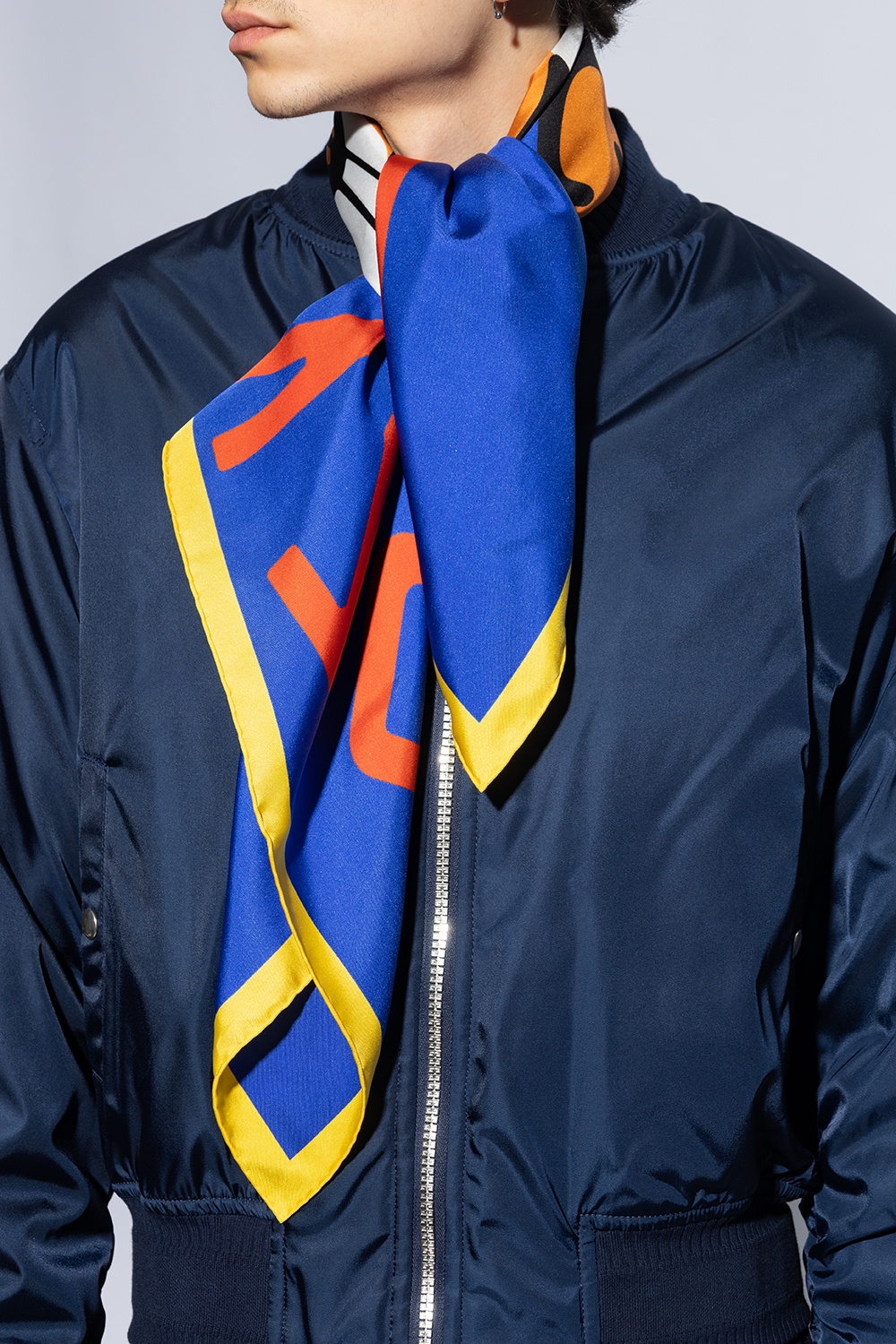 Kenzo Silk shawl with logo | Men's Accessorie | Vitkac